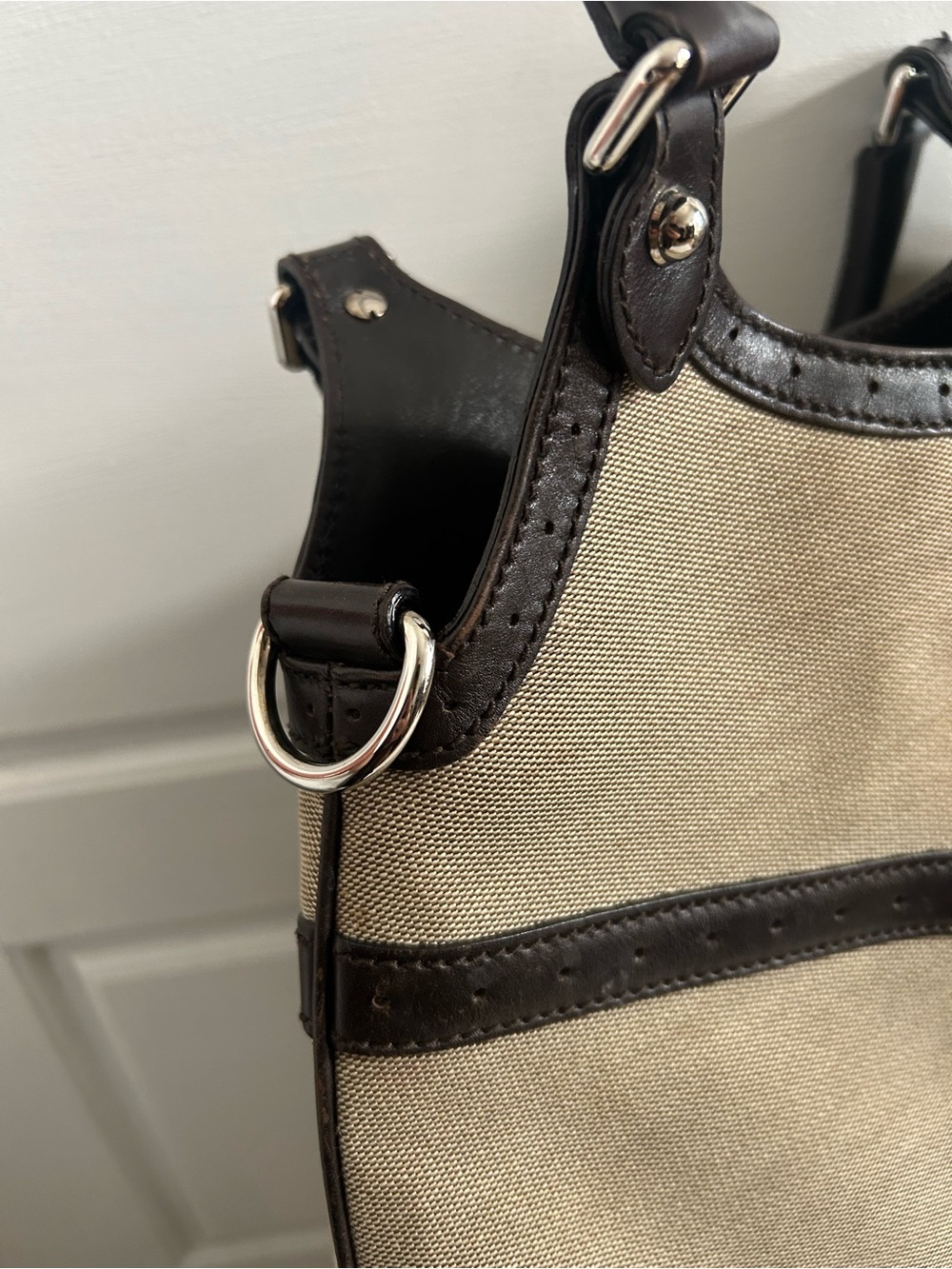 Vintage Gucci Beige Canvas Web Stripe Interlocking GG Hobo Bag - Picture 13 of 16
